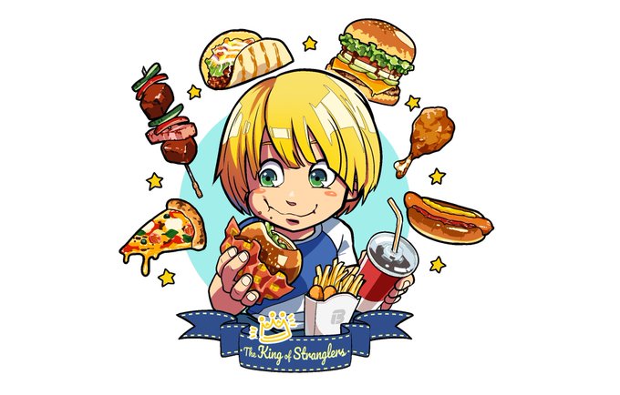 プレゼント用イラスト!いっぱい食べる今井さん!#ケンガンアシュラ プレゼント用イラスト!いっぱい食べる今井さん!#ケンガンアシュラ