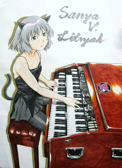 #ピアノの日 スト魔女2期再放送を記念しサーニャ&サーシャ、Wキーボードで "OVER THE SKY" を演奏ピアノじ #ピアノの日 スト魔女2期再放送を記念しサーニャ&サーシャ、Wキーボードで "OVER THE SKY" を演奏ピアノじ