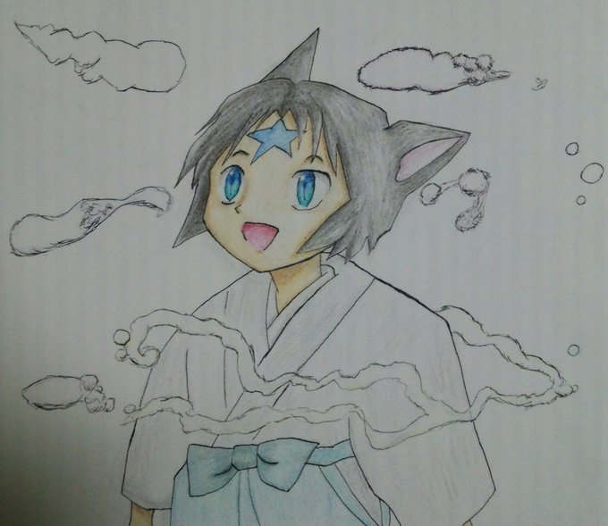 #境界のRINNE #黒星三世 #模写 #途中経過 アナログ線画を放置していたので、久々に色鉛筆で塗ってみています✨久々 #境界のRINNE #黒星三世 #模写 #途中経過 アナログ線画を放置していたので、久々に色鉛筆で塗ってみています✨久々