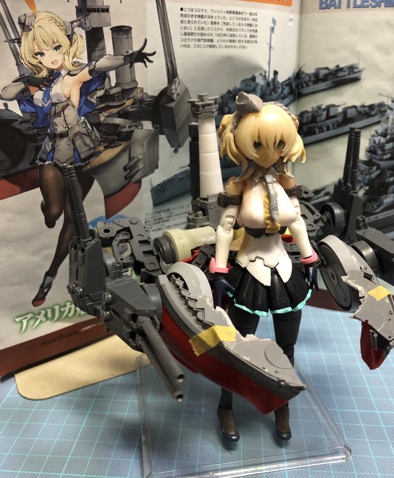 #FAガール で「艦これ」の戦艦コロラドを作っていました(過去形)公式衣装の再現に限界を感じたので心がぴょんぴょんするボ #FAガール で「艦これ」の戦艦コロラドを作っていました(過去形)公式衣装の再現に限界を感じたので心がぴょんぴょんするボ