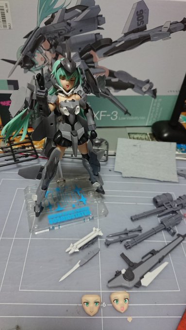 『 #フレームアームズガール スティレットXF-3 ロービジVer』完成!か、可愛い!!w プロポーションも良いし、表情 『 #フレームアームズガール スティレットXF-3 ロービジVer』完成!か、可愛い!!w プロポーションも良いし、表情
