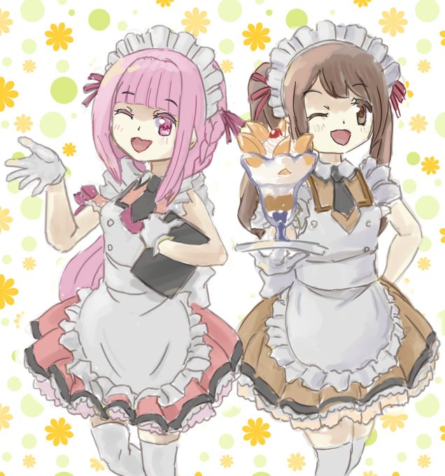 いろ鶴メイドちゃそー!#環いろは#由比鶴乃#マギレコ いろ鶴メイドちゃそー!#環いろは#由比鶴乃#マギレコ