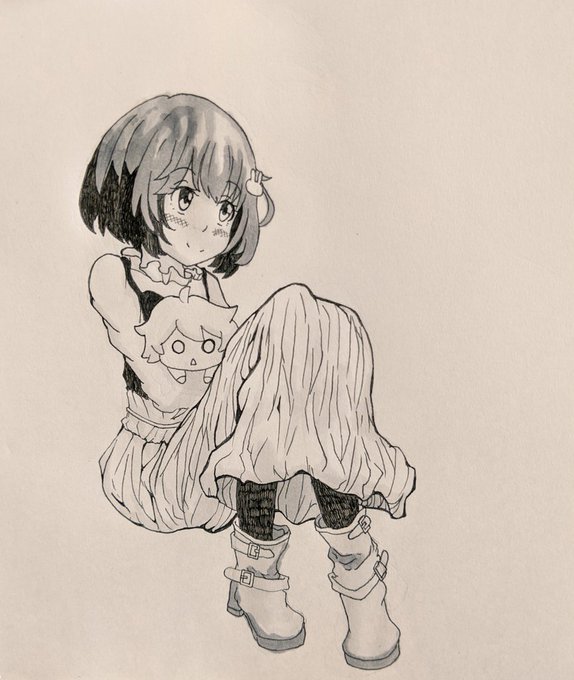 宇佐美さんとすばるん人形#この美術部には問題がある #落書き 宇佐美さんとすばるん人形#この美術部には問題がある #落書き
