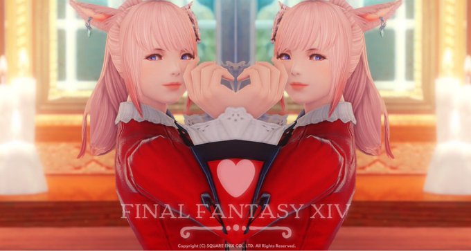ハートを1人で作ってみた…w次は可愛いミコッテちゃんと作るんだ(〃ω〃)#studio_aria #FF14 #FF1 ハートを1人で作ってみた…w次は可愛いミコッテちゃんと作るんだ(〃ω〃)#studio_aria #FF14 #FF1