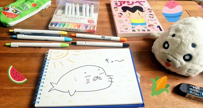 暇だったのでゴマちゃん描いてみました✏😊🎶✨ゴマちゃんには暑くてキツい季節ですね(^-^;)💦#ゴマちゃん #ゴマ助#少 暇だったのでゴマちゃん描いてみました✏😊🎶✨ゴマちゃんには暑くてキツい季節ですね(^-^;)💦#ゴマちゃん #ゴマ助#少