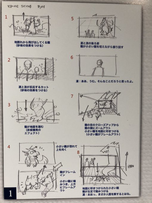 二期五話再放送記念は、世界展で撮影した絵コンテなど。4回に分けます。その1#サンファン 二期五話再放送記念は、世界展で撮影した絵コンテなど。4回に分けます。その1#サンファン