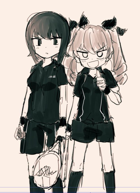 テニス道(まほチョビ要素) #garupan テニス道(まほチョビ要素) #garupan