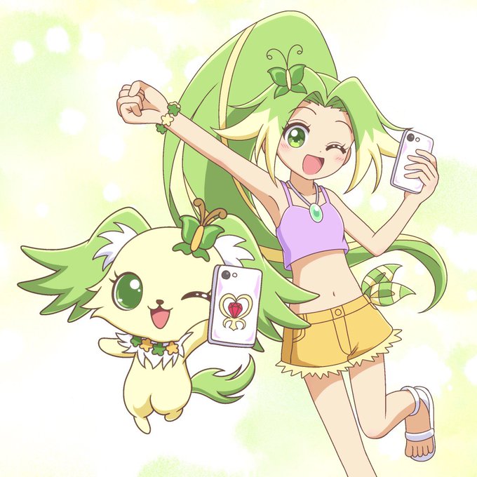 『ジュエルペット』よりペリドットちゃん。こうして見ると、マジカルチェンジ後の衣装は結構大胆デース! #ジュエルペット 『ジュエルペット』よりペリドットちゃん。こうして見ると、マジカルチェンジ後の衣装は結構大胆デース! #ジュエルペット
