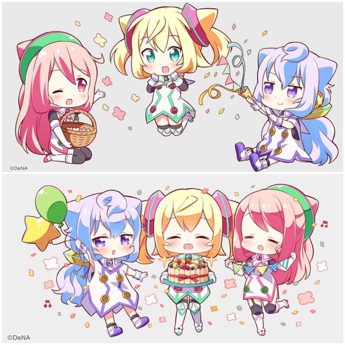 ハッカドール 1〜5周年の時のイラストです☘️🍾🍰(1枚目は1と3)なつかしいですっ!#ハッカドール ハッカドール 1〜5周年の時のイラストです☘️🍾🍰(1枚目は1と3)なつかしいですっ!#ハッカドール