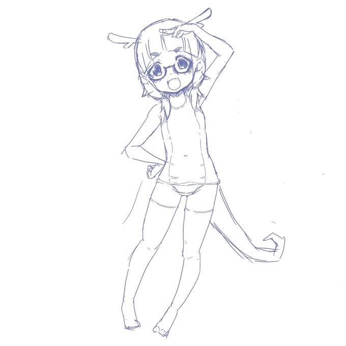 ドラたん(幼)に白スクを着て貰いました。色が分からないのは気のせいか#えとたま #スク水 ドラたん(幼)に白スクを着て貰いました。色が分からないのは気のせいか#えとたま #スク水