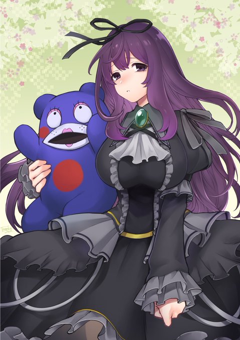紫ちゃんとべべたん🧸#閃乱カグラ #イラスト 紫ちゃんとべべたん🧸#閃乱カグラ #イラスト