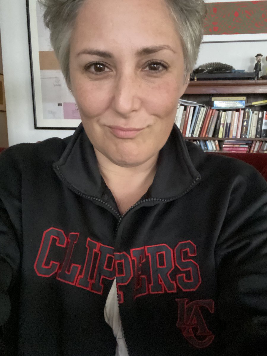 Go @LAClippers!  C’mon, wearing my beloved’s #clippers jacket. Let’s do this! 🙏❤️ 