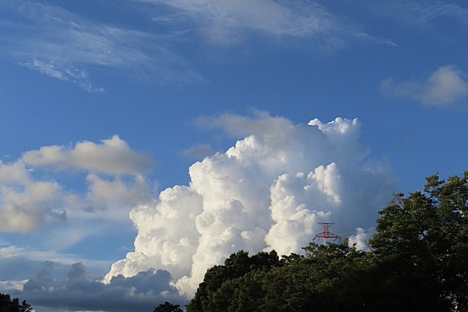 夕方の空にはもくもくと色々な形の雲が漂っていました☁️刻刻と形が変化する様子を長時間見ていても飽きません。今夜から明日は 夕方の空にはもくもくと色々な形の雲が漂っていました☁️刻刻と形が変化する様子を長時間見ていても飽きません。今夜から明日は