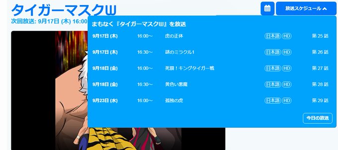 アニマックスでタイガーマスクWが放送されているんやで……。 アニマックスでタイガーマスクWが放送されているんやで……。