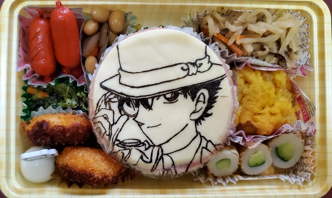 今日の #キャラ弁 は #名探偵コナン( #まじっく快斗)より #怪盗キッド です♡自分で作っておいてなんなんだけど…か 今日の #キャラ弁 は #名探偵コナン( #まじっく快斗)より #怪盗キッド です♡自分で作っておいてなんなんだけど…か
