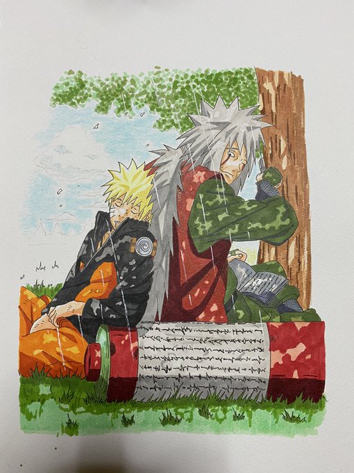 あとちょい#ナルト#自来也#NARUTO#模写 あとちょい#ナルト#自来也#NARUTO#模写