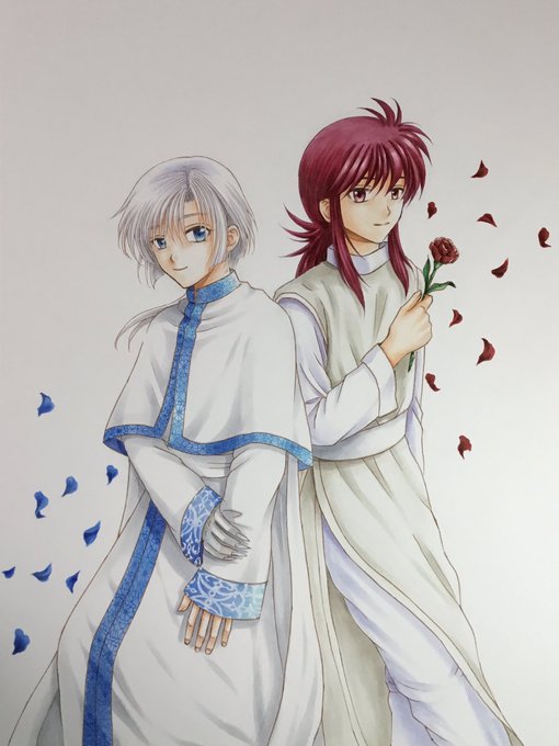 マイブームな2人を勝手にコラボしてすみません🙏🙏#暁のヨナ #幽遊白書 #コピック #キジャ #蔵馬 マイブームな2人を勝手にコラボしてすみません🙏🙏#暁のヨナ #幽遊白書 #コピック #キジャ #蔵馬