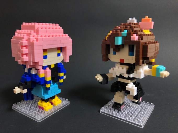 「愛と花」発売おめでとうございます。つくってみた。#nanoblock#花譜 #KizunaAI#きずなーぽすと 「愛と花」発売おめでとうございます。つくってみた。#nanoblock#花譜 #KizunaAI#きずなーぽすと