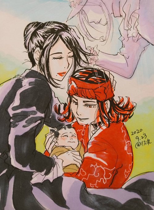 #ゴールデンカムイ版深夜の真剣お絵描き60分一本勝負 お題『祝!23巻発売』遅刻参戦~まさかの組み合わせだった家永とイン #ゴールデンカムイ版深夜の真剣お絵描き60分一本勝負 お題『祝!23巻発売』遅刻参戦~まさかの組み合わせだった家永とイン