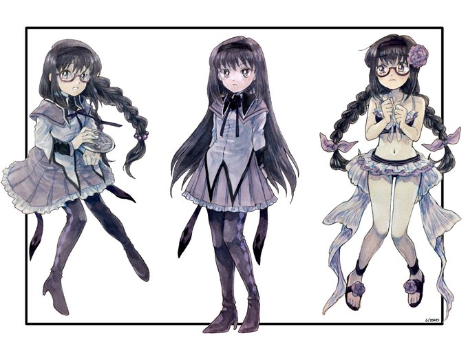#マギレコ五十音順に描いたら若菜つむぎの時には画力上がってる説シリーズ通して一番ファンなのは暁美さんです暁美ほむら/眼鏡 #マギレコ五十音順に描いたら若菜つむぎの時には画力上がってる説シリーズ通して一番ファンなのは暁美さんです暁美ほむら/眼鏡
