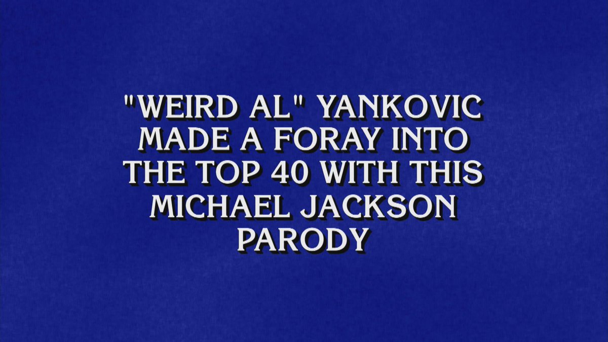 Wait, don't tell me, I know this one... @Jeopardy 