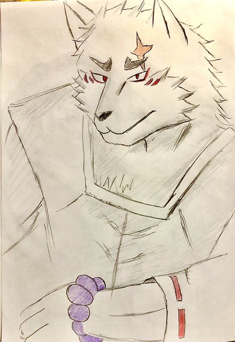 【パソコンなしで頑張る絵】【ぎんぎつね】より「銀太郎」描いた 【パソコンなしで頑張る絵】【ぎんぎつね】より「銀太郎」描いた