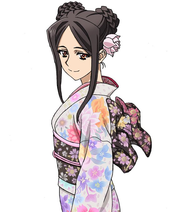 本日10月2日はファム姉の誕生日ということで、おめでとう記念で「ファムの和服姿」というリクエスト絵に色を塗りました😊 # 本日10月2日はファム姉の誕生日ということで、おめでとう記念で「ファムの和服姿」というリクエスト絵に色を塗りました😊 #