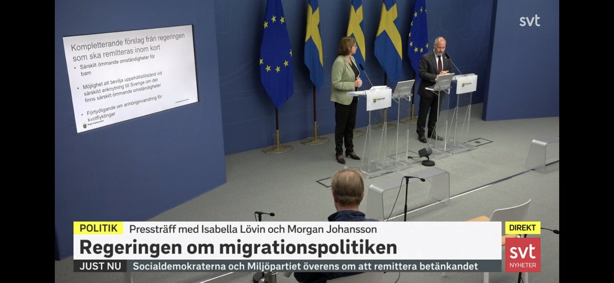 S och MP överens om migrationspolitiken. Innebär bl a lättnader för ensamkommande. @svtnyheter 