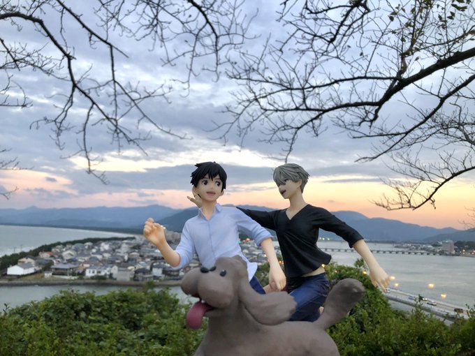 #YOI4周年 #yurionice マッカチンが嬉しそう唐津城にて…(まだ昨日の写真あった…←しつこい😅石段でトレー #YOI4周年 #yurionice マッカチンが嬉しそう唐津城にて…(まだ昨日の写真あった…←しつこい😅石段でトレー