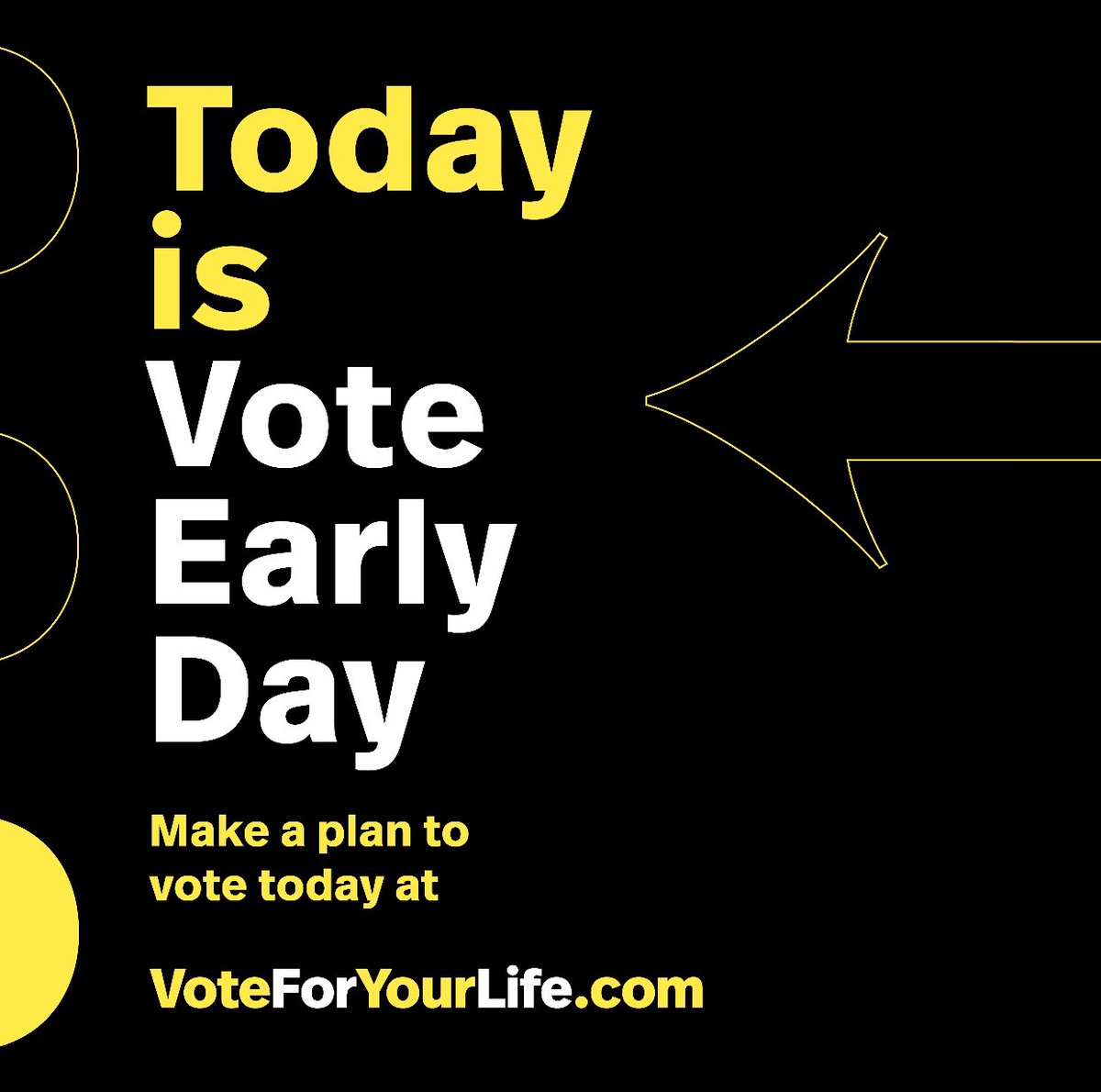 It’s #VoteEarlyDay!! Go to  to make your plan to vote. 