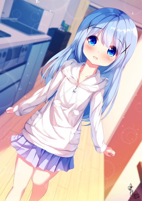 「わーっ!!お帰りなさい!!!今日もお疲れさまです!!」ってうきうきでお出迎えしてくれるチノちゃん#gochiusa 「わーっ!!お帰りなさい!!!今日もお疲れさまです!!」ってうきうきでお出迎えしてくれるチノちゃん#gochiusa