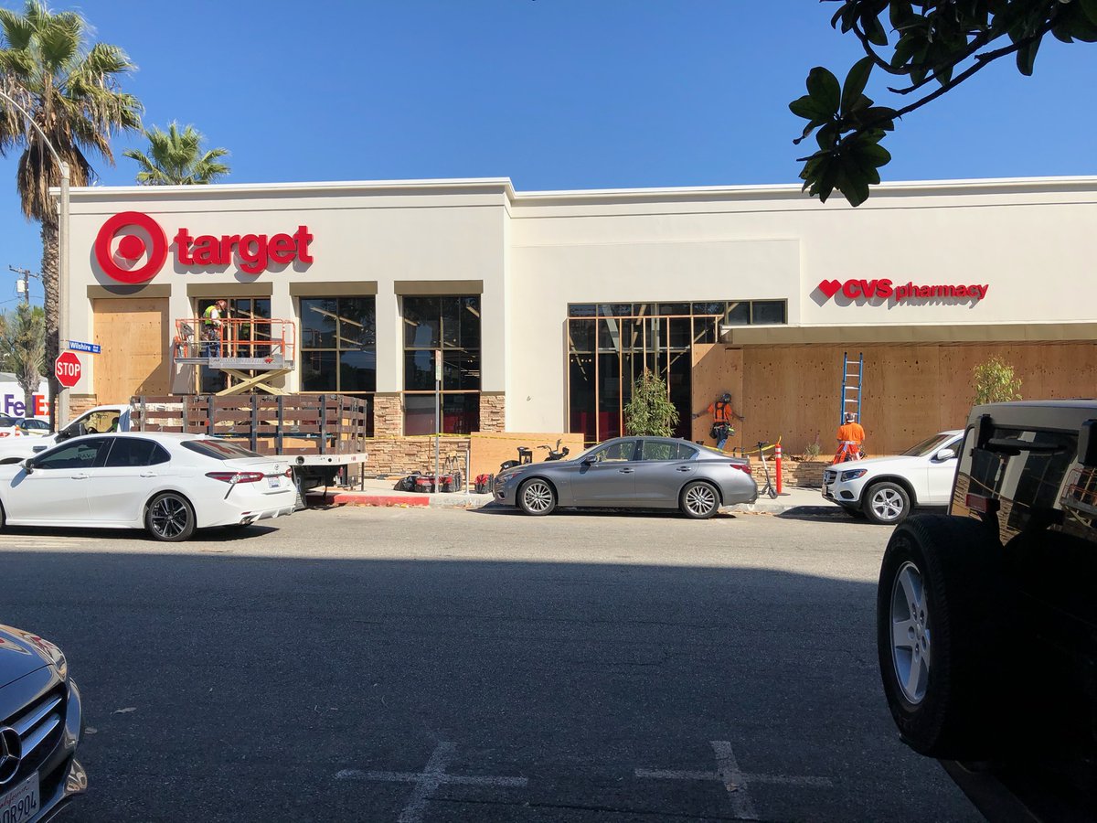 Target in santa monica is boarding up because of concern for unrest