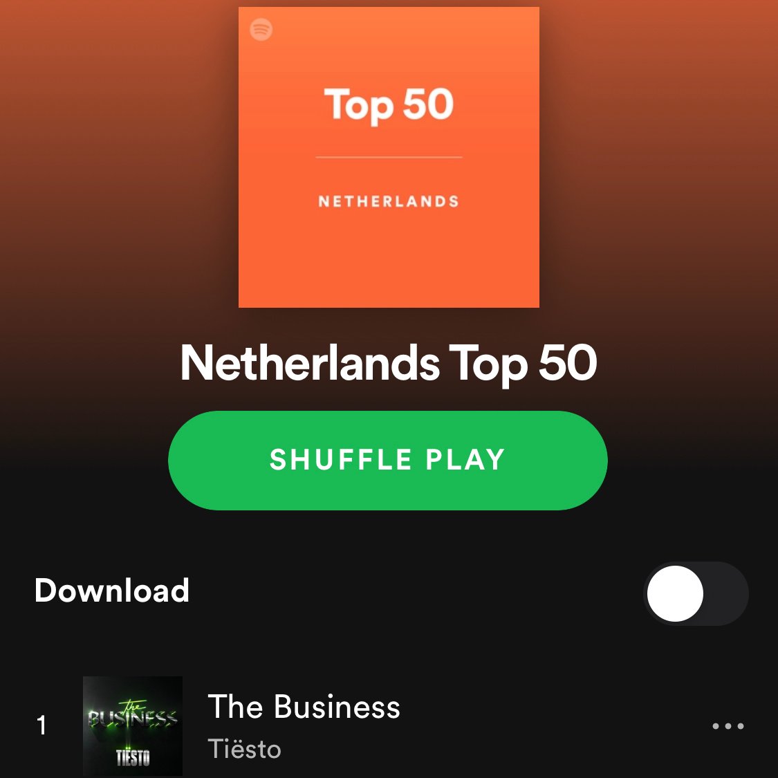 Thank you 🇳🇱 for making The Business no 1 on @SpotifyNL  !! @Spotify 
 