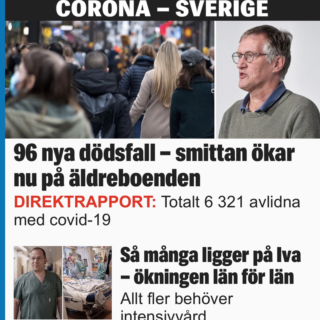 Sverige! 👎🏻👹 Munskydd åt alla!! (Kan inte skada)
Och bort med Tegnell... 