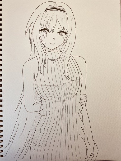 #黒埼ちとせ 以前描いた縦セタちとせちゃんのペン入れしたやつです!!( *˙ω˙*)و グッ!ちとせ「あはっ♪ たま #黒埼ちとせ 以前描いた縦セタちとせちゃんのペン入れしたやつです!!( *˙ω˙*)و グッ!ちとせ「あはっ♪ たま