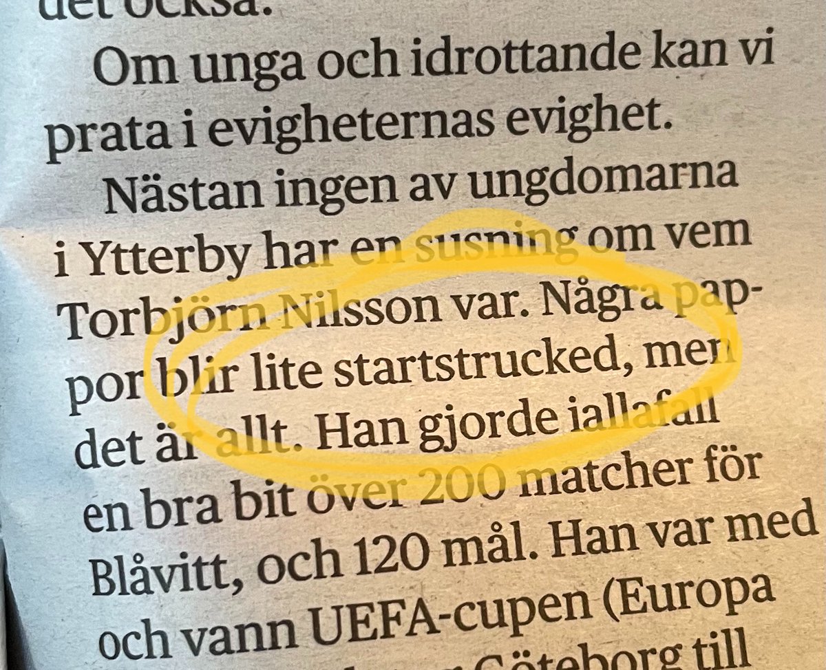 Åh, Johan Croneman skriver ”startstrucked” i morgonens DN. Två fel av ett möjligt typ. Det HÄR blir en BRA DAG! 😊 