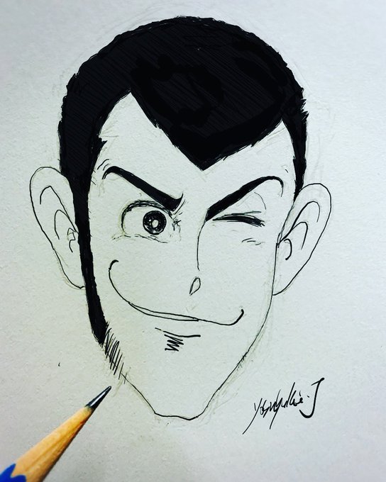 久しぶりに描いたルパン✨🖋☺️✨ #ルパン #ルパン三世 #lupin #lupin3 #lupinthethird 久しぶりに描いたルパン✨🖋☺️✨ #ルパン #ルパン三世 #lupin #lupin3 #lupinthethird