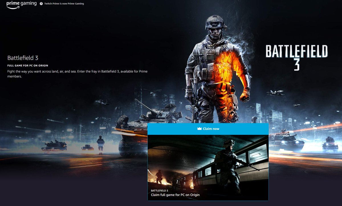 Battlefield 4 is free on PC through  Prime Gaming