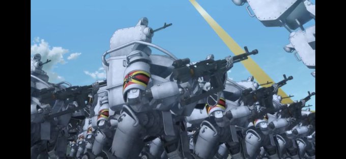 #OBSOLETE 民間軍事会社が使用していたエグゾフレームはM2マシンガンを使用してたけど、アザニア共和国軍のエグゾフ #OBSOLETE 民間軍事会社が使用していたエグゾフレームはM2マシンガンを使用してたけど、アザニア共和国軍のエグゾフ