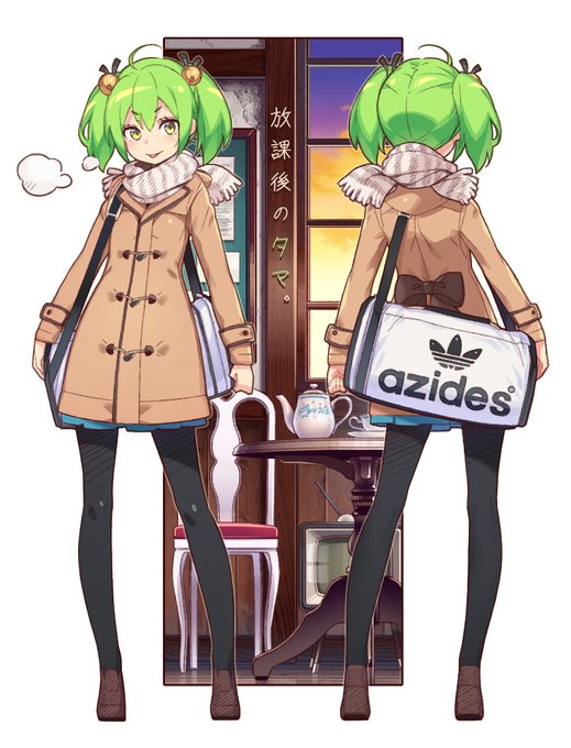昔描いたタマが出てきたのでぬった #GJ部 昔描いたタマが出てきたのでぬった #GJ部