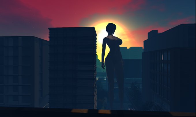 おまけの60m級女型#Giantess #GIGANT #巨大娘 #secondlife #sizetweet #進撃の おまけの60m級女型#Giantess #GIGANT #巨大娘 #secondlife #sizetweet #進撃の