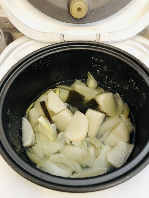 【🙋♀️ゆる離乳食】野菜は炊飯器で一気にやる派!今日は昆布だしで煮てみました。野菜もだしもフリージング。やっと離乳食= 【🙋♀️ゆる離乳食】野菜は炊飯器で一気にやる派!今日は昆布だしで煮てみました。野菜もだしもフリージング。やっと離乳食=