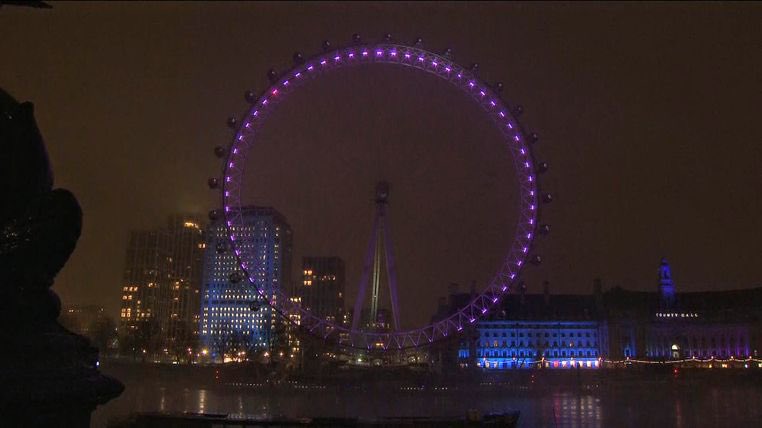 Holocaust Memorial Day: National landmarks bathed in purple light to remember the dead
 