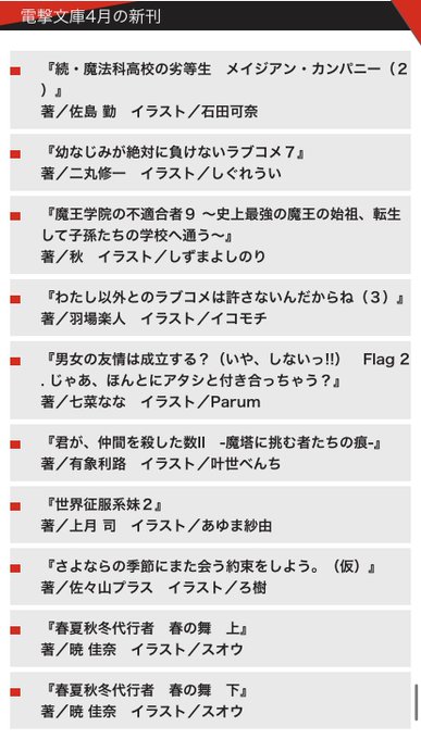 ……電撃文庫 4月刊が ち で や ば いみんな大好き 続・魔法科高校の劣等生アニメもやるよ! 幼なじみが絶対に負けない ……電撃文庫 4月刊が ち で や ば いみんな大好き 続・魔法科高校の劣等生アニメもやるよ! 幼なじみが絶対に負けない