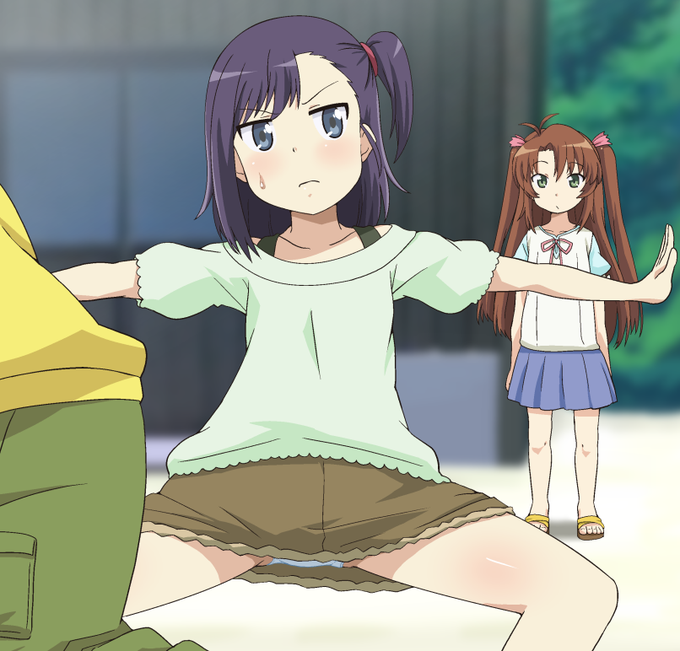 のんのんびよりのんすとっぷ3話ひか姉となっつんが壊した盆栽を隠すシーンあるじゃないですかあのシーンのひか姉の生足見た時に のんのんびよりのんすとっぷ3話ひか姉となっつんが壊した盆栽を隠すシーンあるじゃないですかあのシーンのひか姉の生足見た時に
