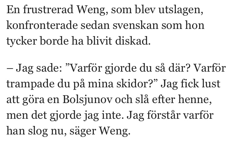 Linn Svahn, noll mottaglig för passiv aggressivitet. 