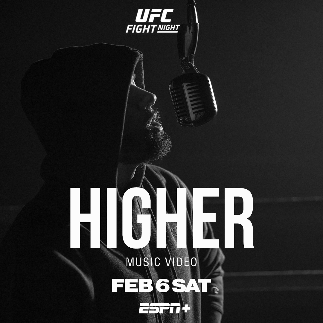 It’s fight night again!  Tonight catch an airing of the #Higher video before the main event @ufc @espnmma 