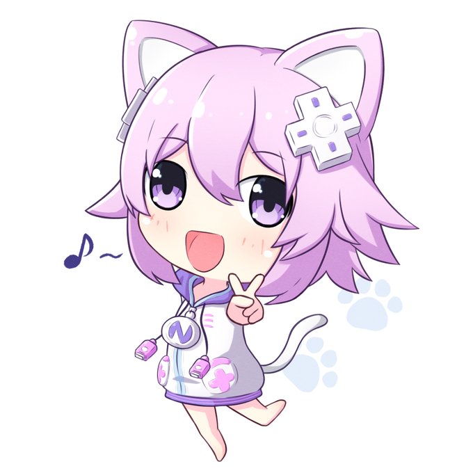 #猫の日#ネプテューヌ(去年の絵です ...) #猫の日#ネプテューヌ(去年の絵です ...)