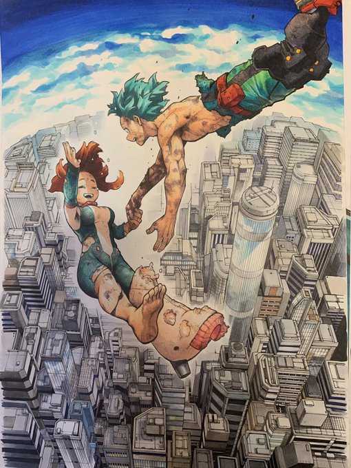 【#ヒロアカ展 特報!】#堀越耕平 先生が展覧会のために新たに描きおろしたカラーイラストの展示が決定!その内の1点をお披 【#ヒロアカ展 特報!】#堀越耕平 先生が展覧会のために新たに描きおろしたカラーイラストの展示が決定!その内の1点をお披
