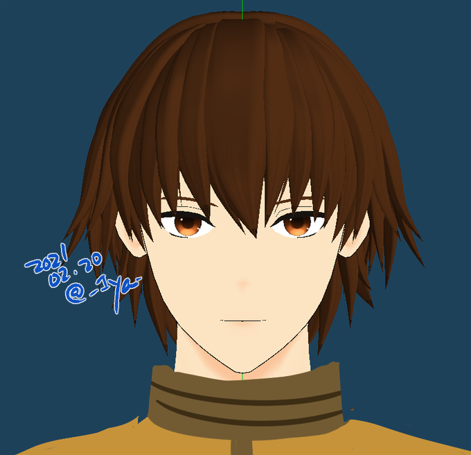 岸波白野(Fate/EXTRA男主人公):ザビ男くんいつもの顔だけモデリング髪型もだいたいこれでいいかな…??#Fate 岸波白野(Fate/EXTRA男主人公):ザビ男くんいつもの顔だけモデリング髪型もだいたいこれでいいかな…??#Fate